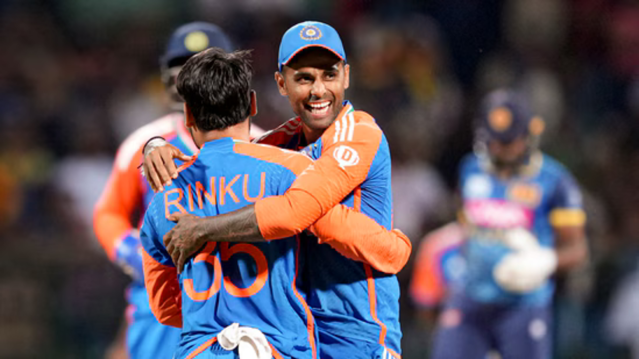 Suryakumar bowls last over, Rinku 19th in miraculous tied match; India win Super Over to sweep series against Sri Lanka